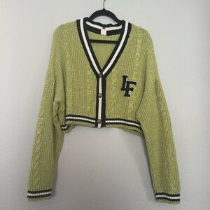 iet frans by Urban Outfitters - knitted varsity style cardigan - L